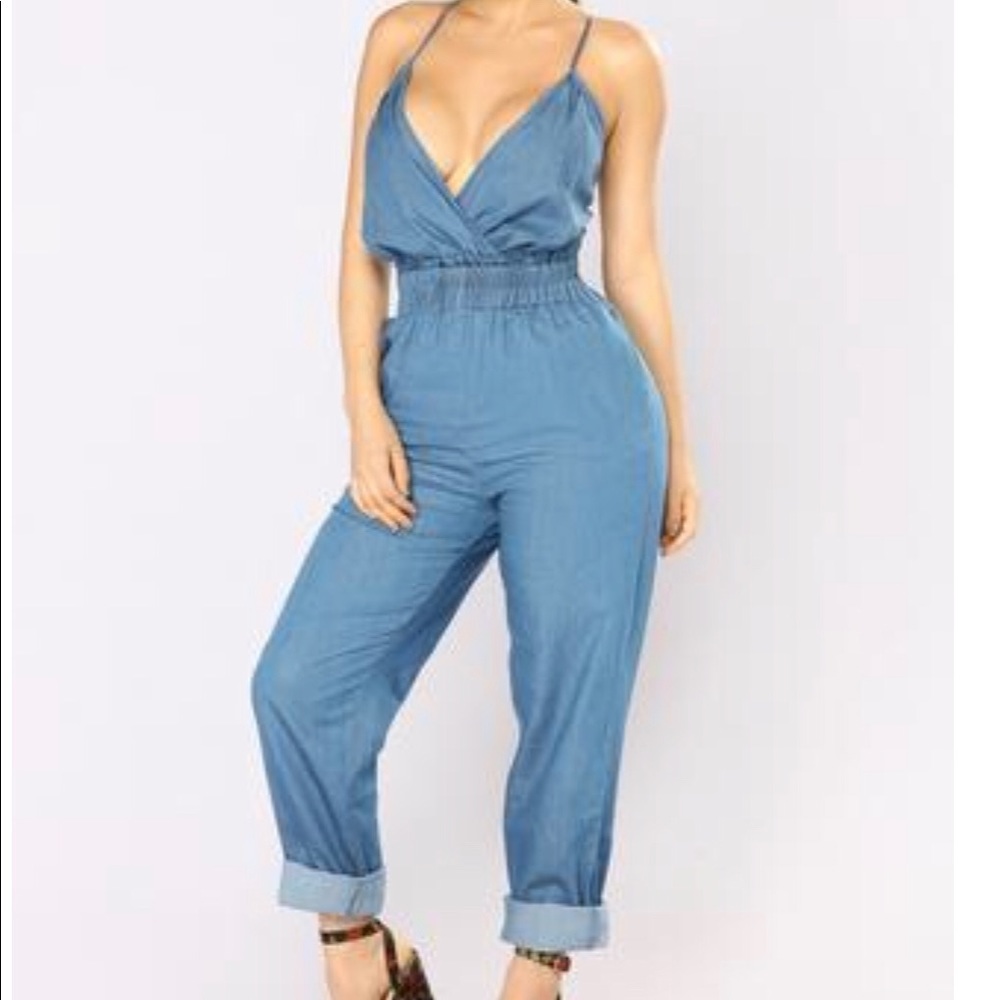 Cute Chambray Jumpsuit